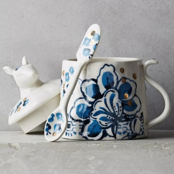 NIB Anthropologie Elise Sugar Pot